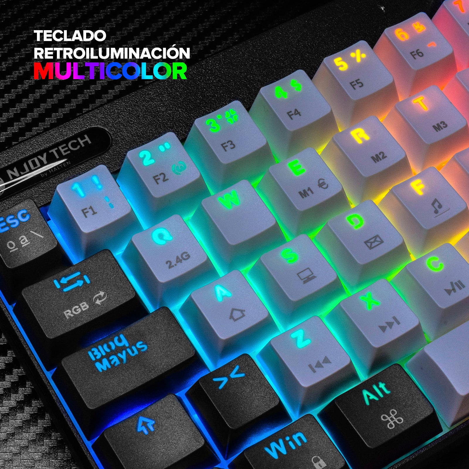 Teclado gamer inalámbrico discount retroiluminado