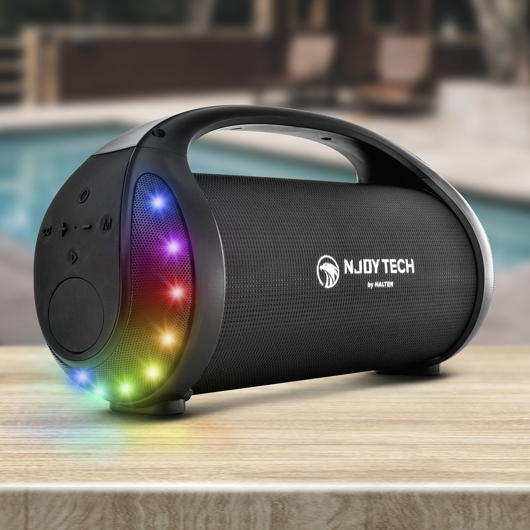 Bocina Njoytech Inalámbrica Portátil con Luces