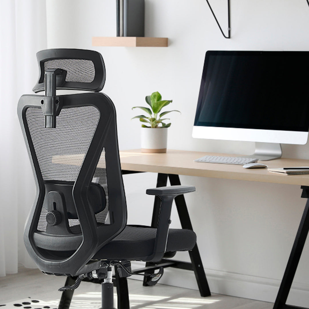Silla de oficina ergonómica reclinable, silla de escritorio con