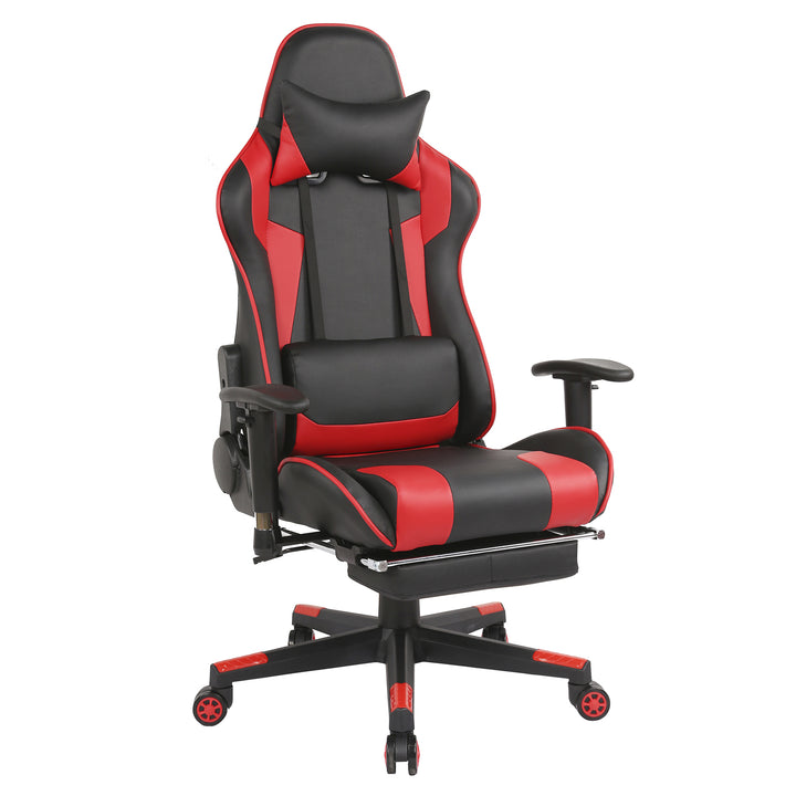 Silla Gamer Fox Reclinable con Descansapies Roja