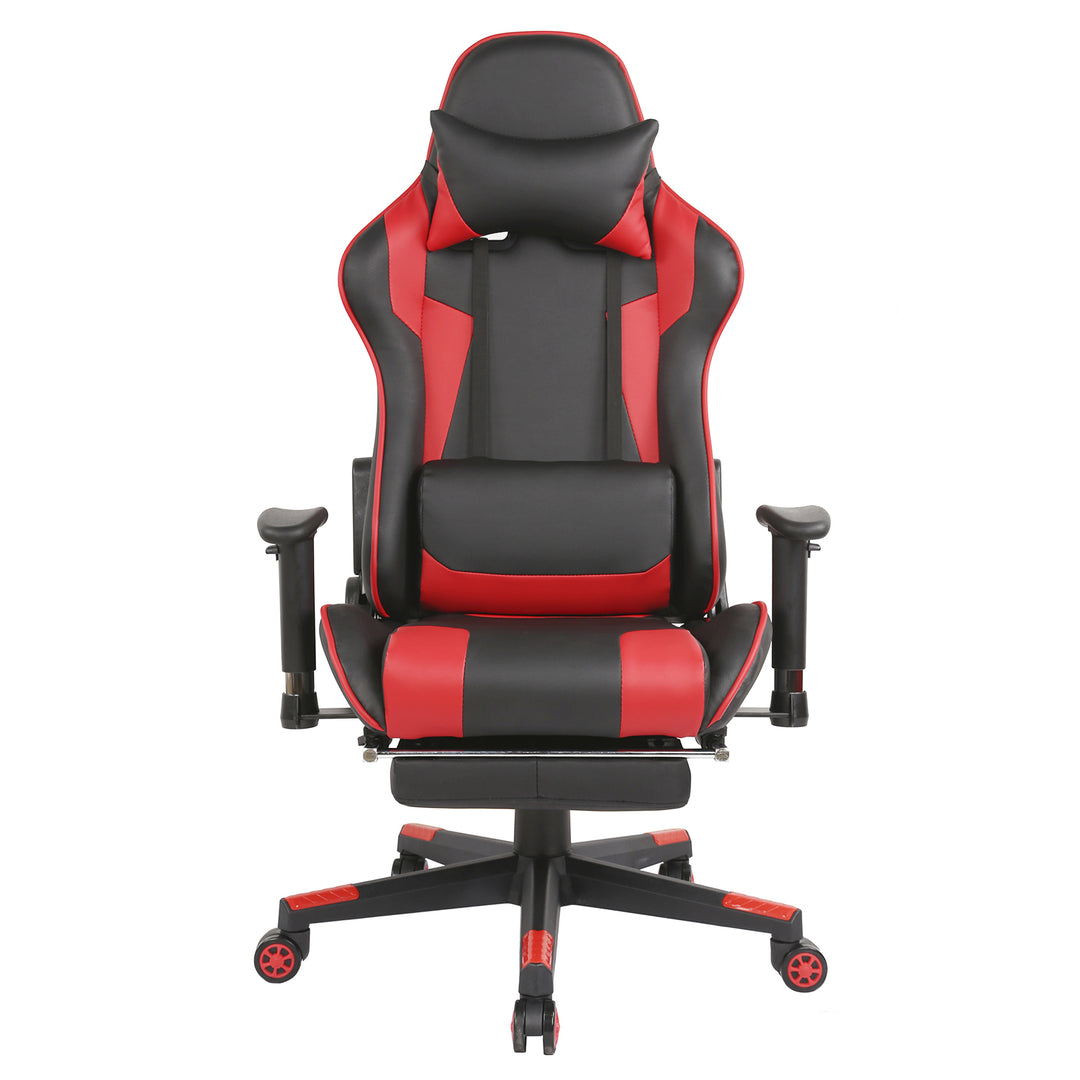 Silla Gamer Fox Reclinable con Descansapies Roja