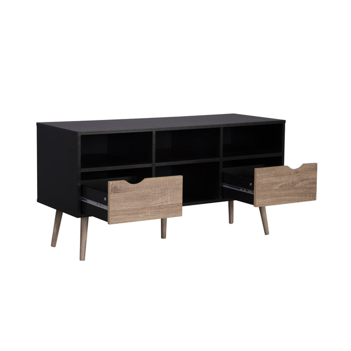 Mueble de TV Rack Nórdico Negro