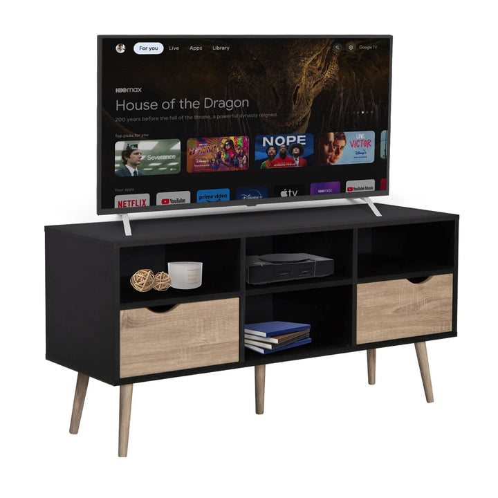 Mueble de TV Rack Nórdico Negro