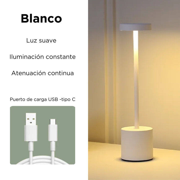 Lámpara de Mesa LED USB Táctil Minimalista