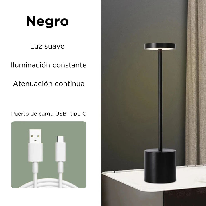 Lámpara de Mesa LED USB Táctil Minimalista