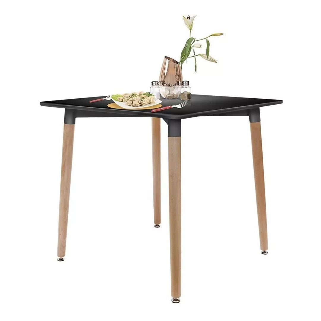 Mesa de Comedor Eames Nórdica Cuadrada Negro