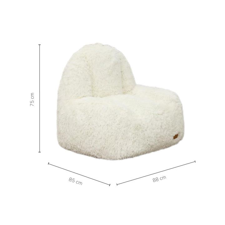 Puff Individual Tipo Sherpa Beige