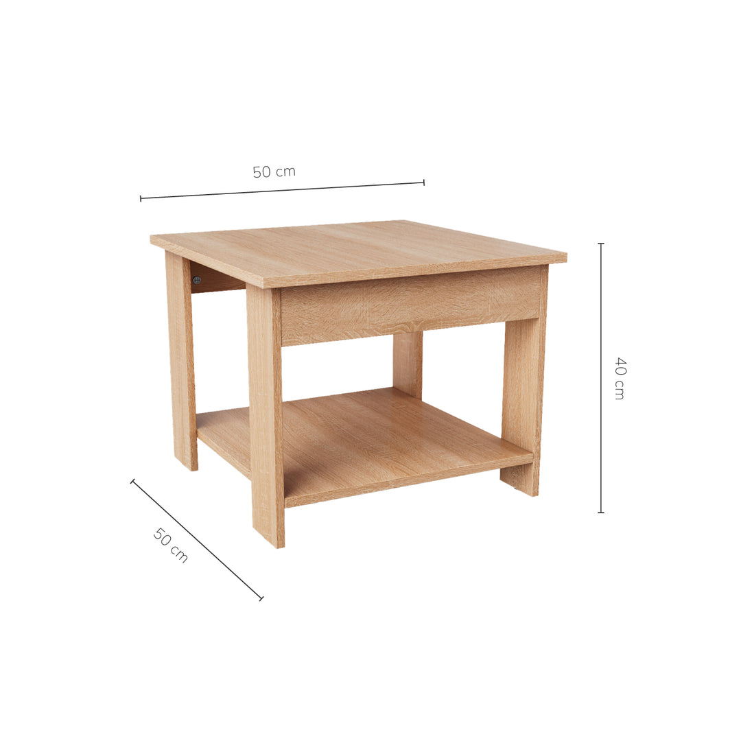 Mesa Auxiliar Minimalista Estilo Madera Roble