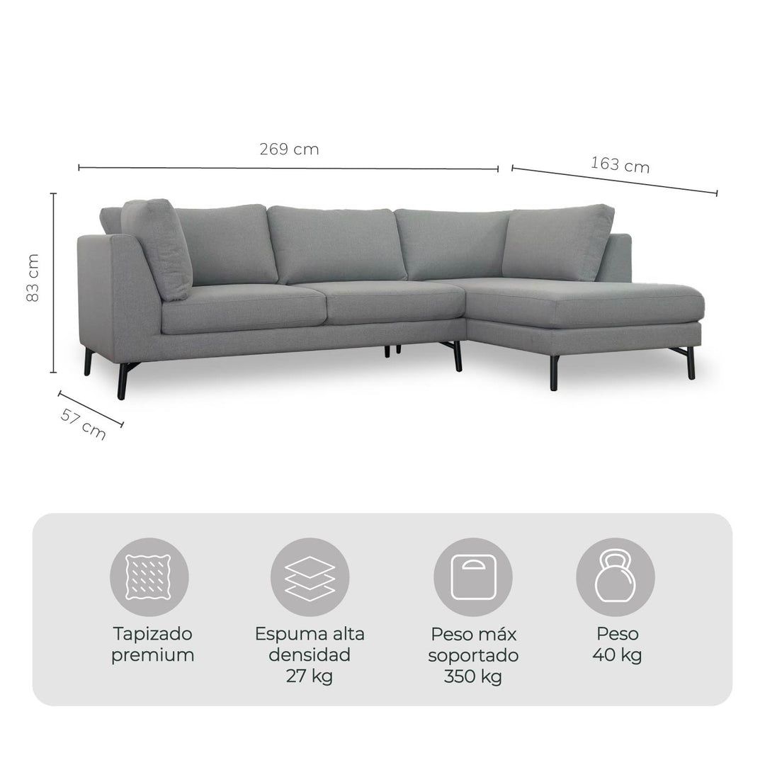 Sala Esquinero Sofa Modular Murcia Tela Montreal