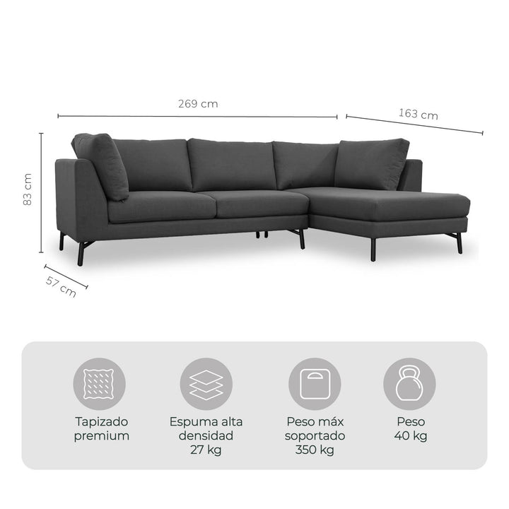 Sala Esquinero Sofa Modular Murcia Tela Montreal