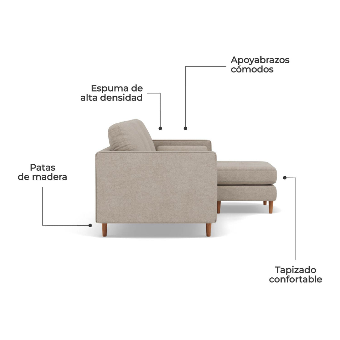 Sala Esquinero Sofa Modular Oviedo Beige