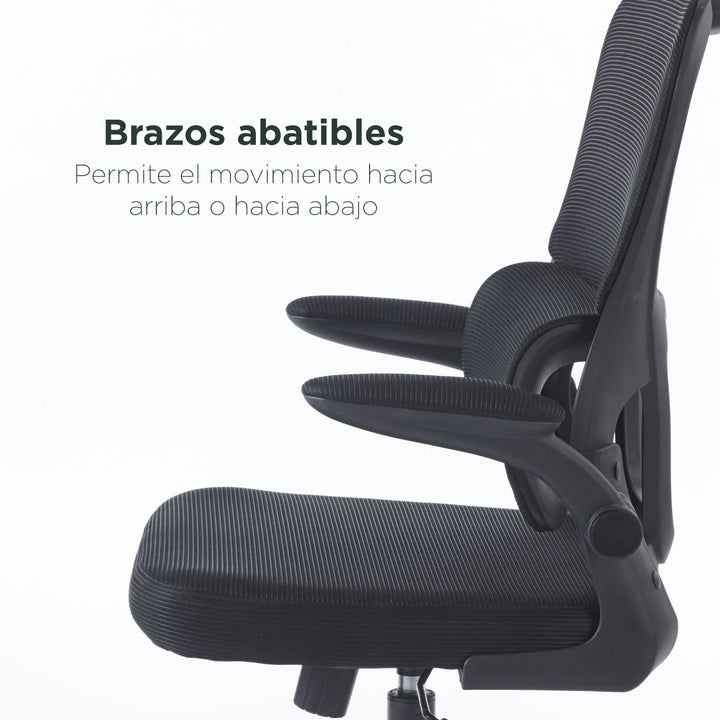 Silla de Oficina Ergonómica con Brazos Abatibles