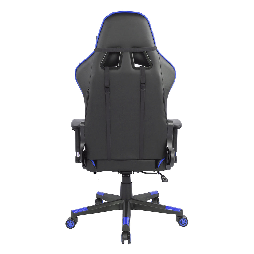 Silla Gamer Fox-Blue Reclinable con Descansapies Azul