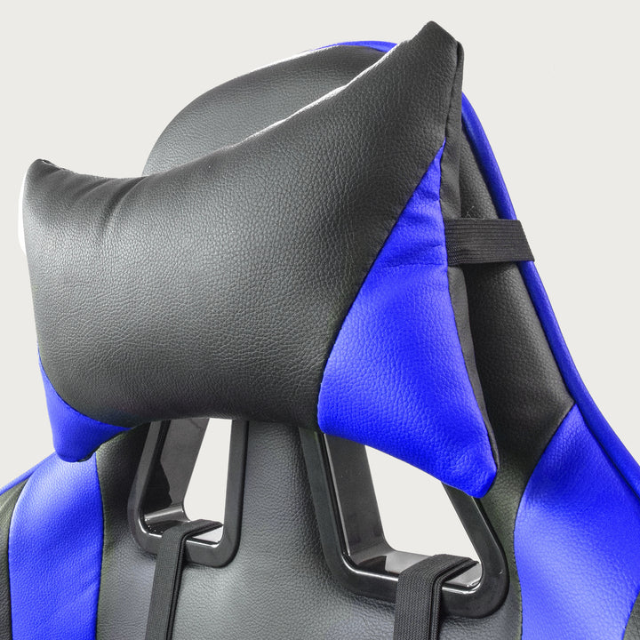 Silla Gamer Fox-Blue Reclinable con Descansapies Azul