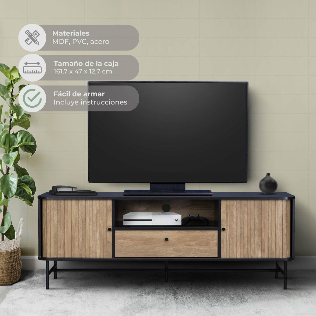Mueble de TV Moderno con Puertas Corredizas