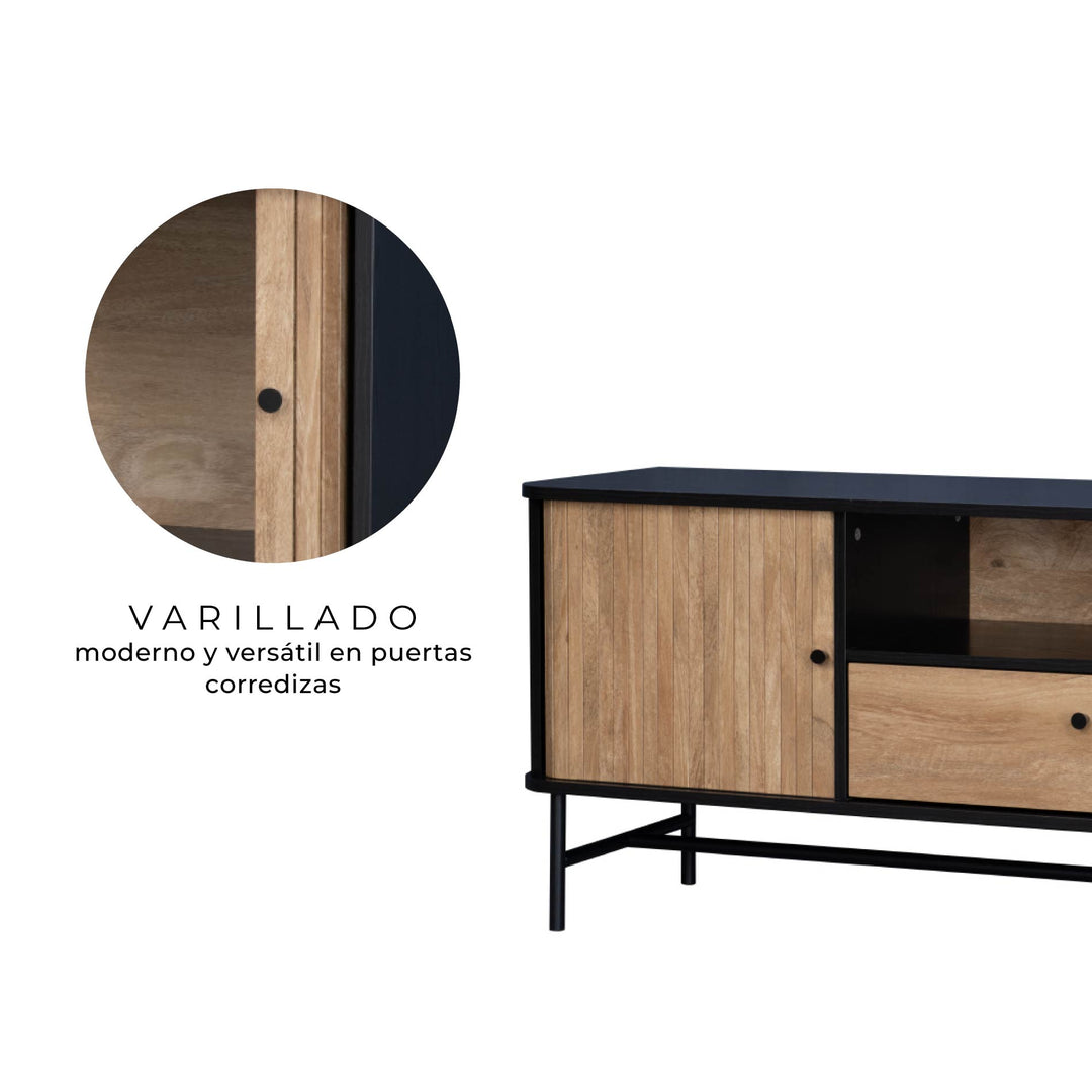Mueble de TV Moderno con Puertas Corredizas
