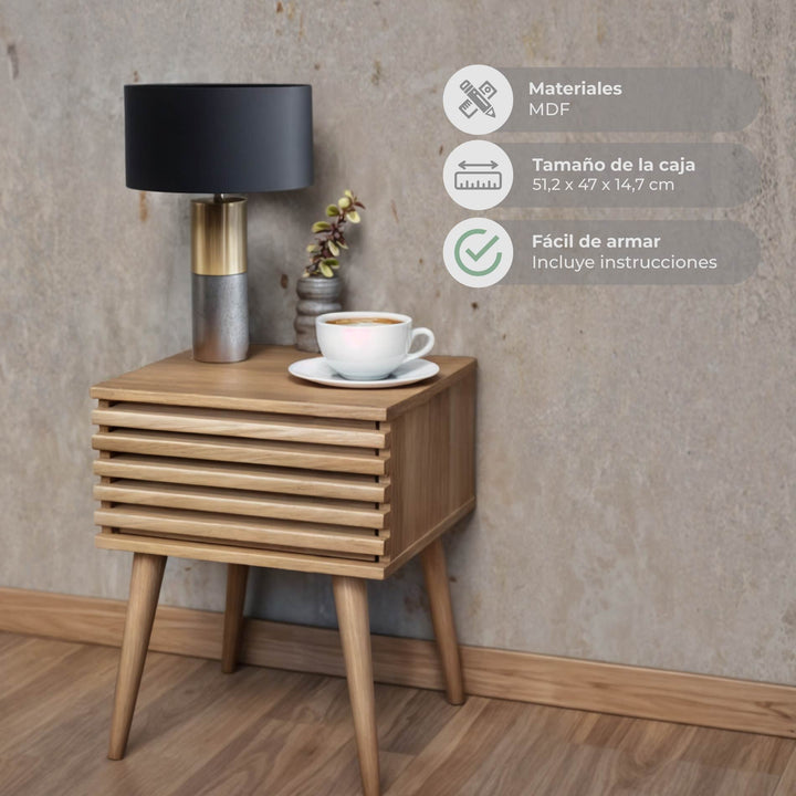 Buró Retro con Cajón Café