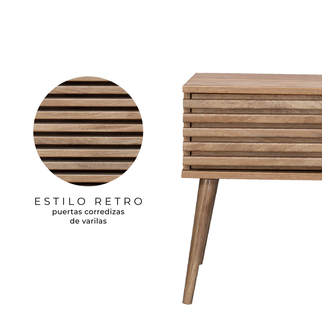 Buró Retro con Cajón Café
