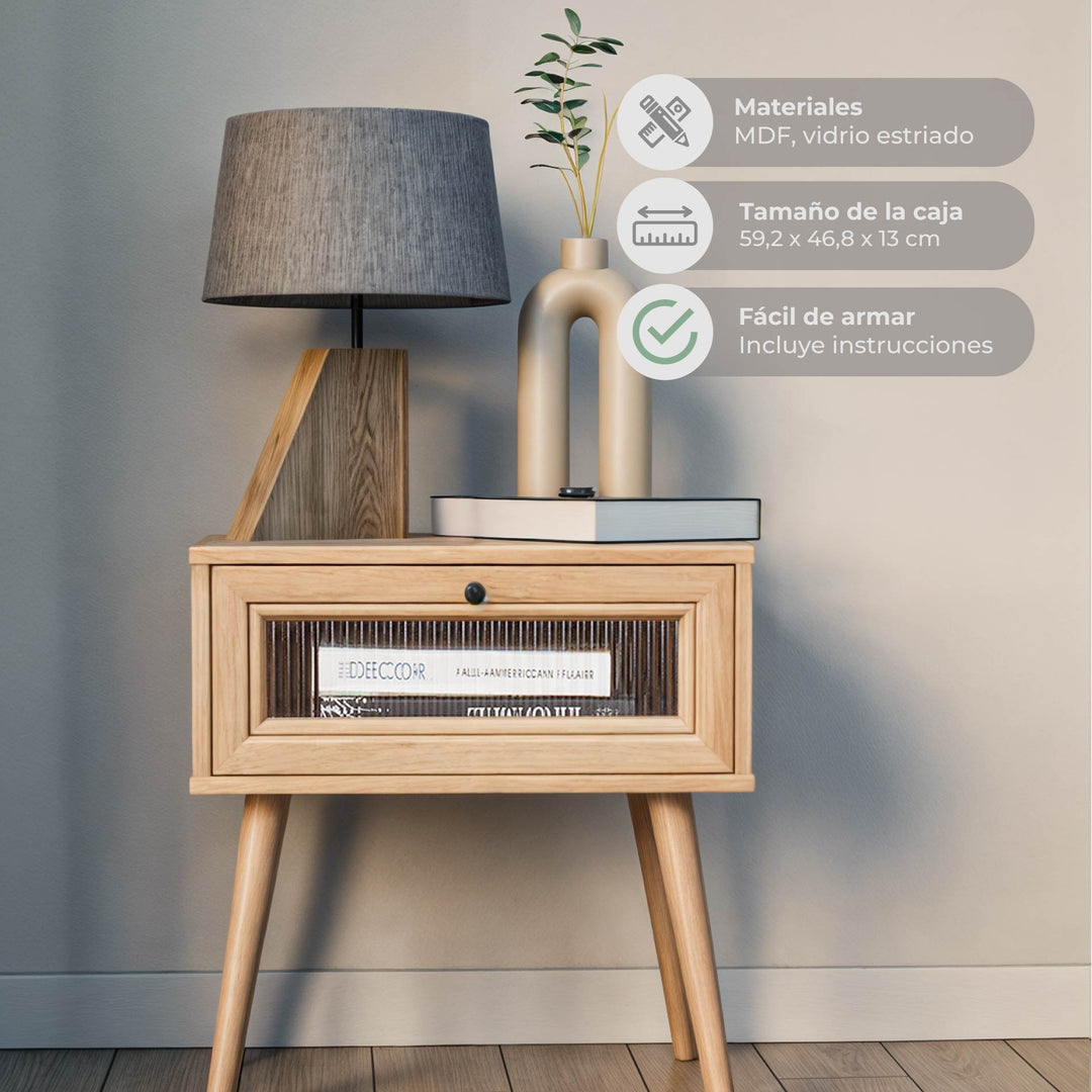 Buró con Cajón Amplio de Vidrio