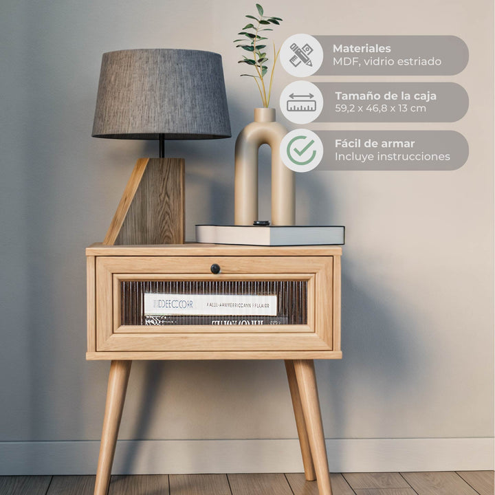 Buró con Cajón Amplio de Vidrio