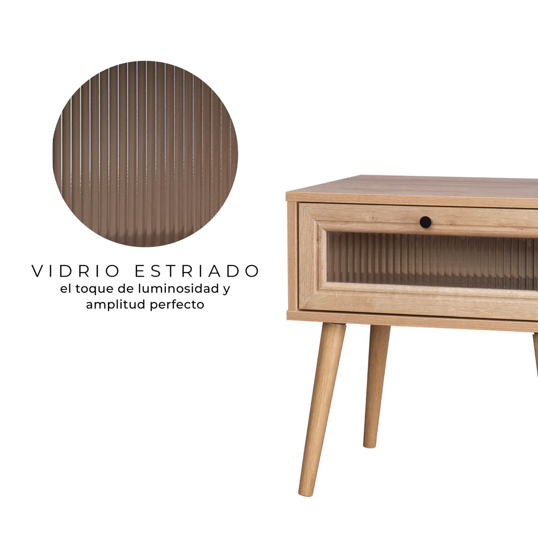 Buró con Cajón Amplio de Vidrio