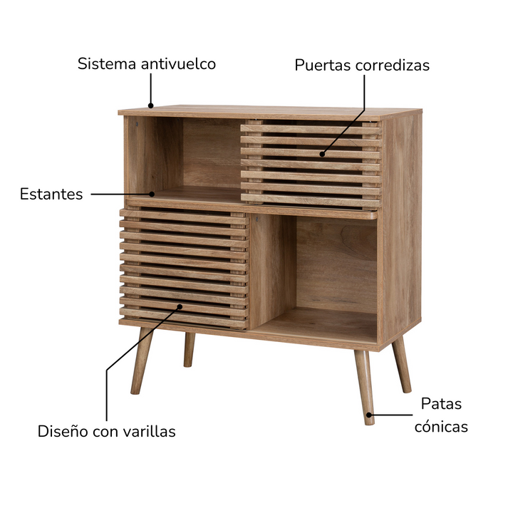 Credenza Bufetera Retro Multiusos Café