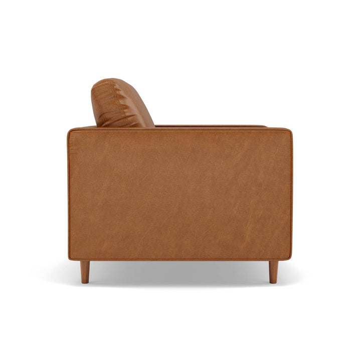 Sillón Individual Oviedo Simil Cuero Café