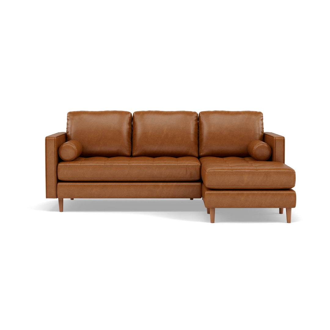 Sala Esquinero Sofa Modular Oviedo de Cuero Café