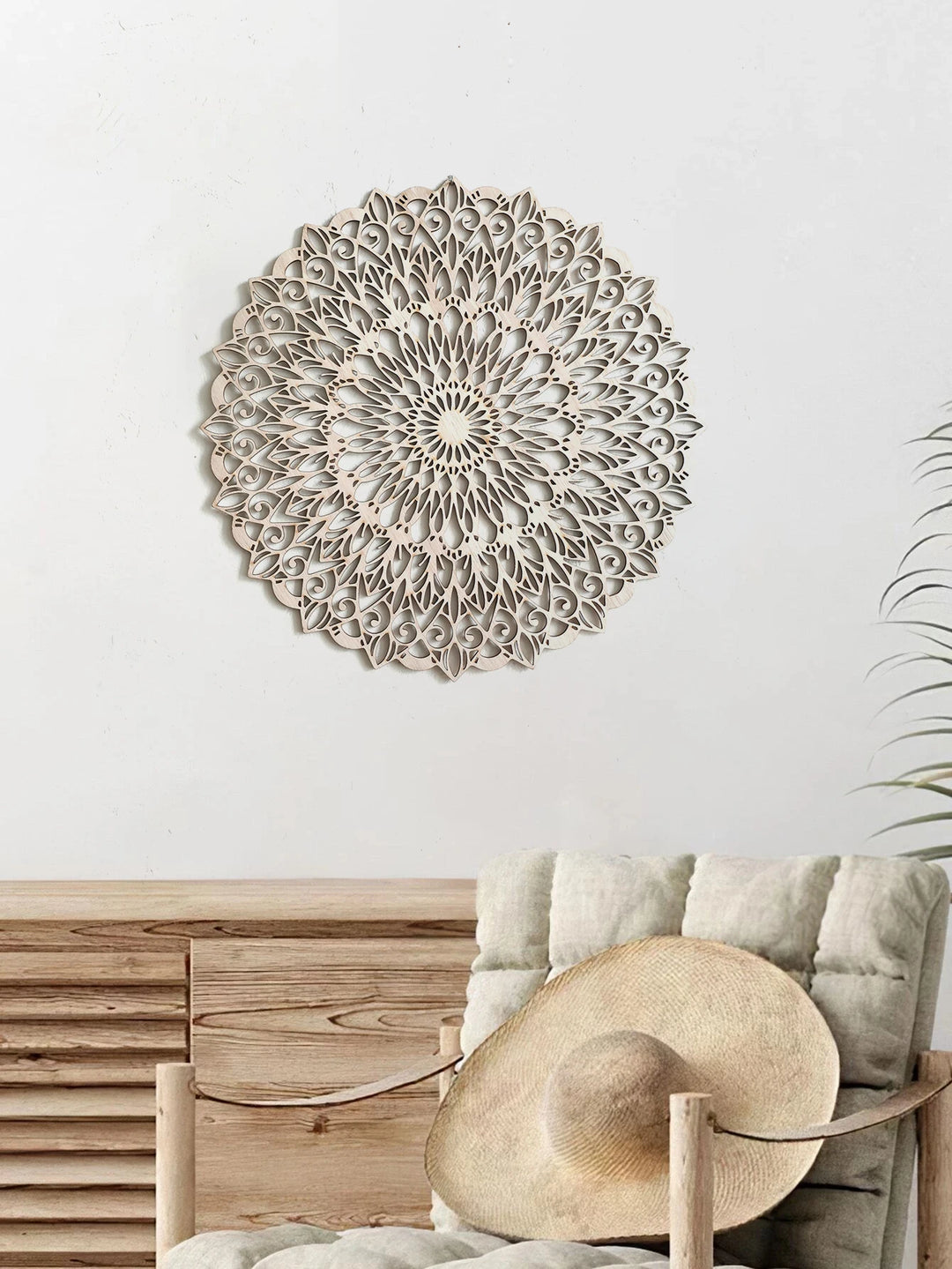 Arte de Mandala en Madera para Pared