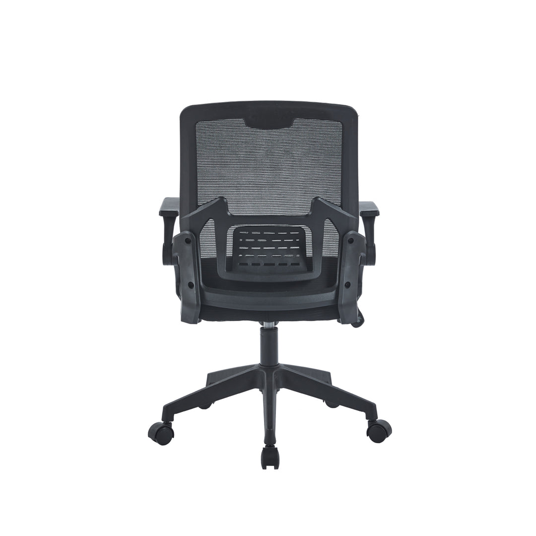 Silla de Oficina Ergonómica Brazos Abatibles Negra