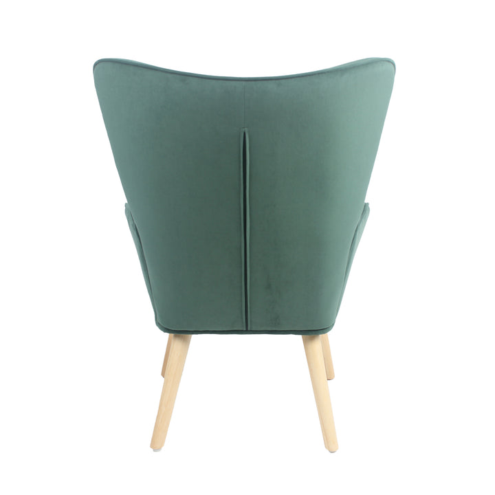 Sillón Individual para Sala Comedor Terciopelo Verde