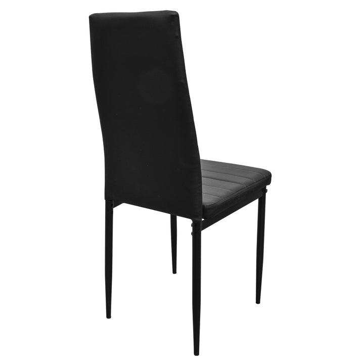 Set 6 Sillas de Comedor Zulu-N con Respaldo Alto Negras